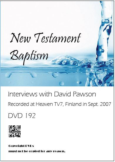 David Pawson - New Testament Baptism (1DVD) - Inspirational Media
