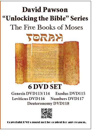 David Pawson "Unlocking the Bible" The Five Books of Moses "Torah" -- 6 DVD SET - Inspirational Media
